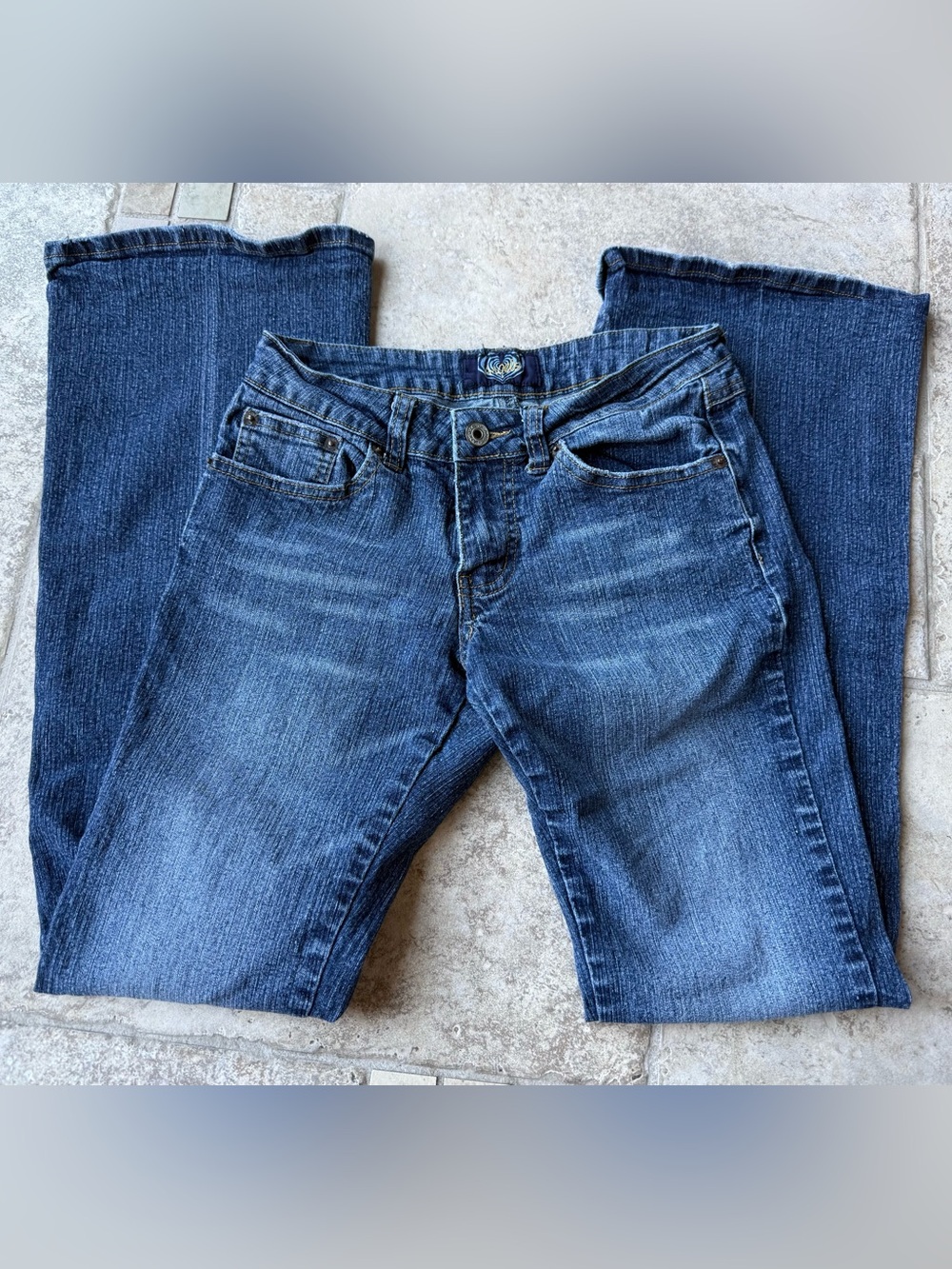 Angels Forever Young Size 7 Bootcut Jeans - Low Rise Blue Denim